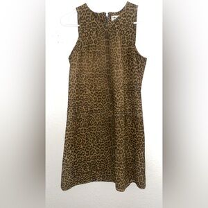 YSL Saint Laurent leopard print mini dress size 38 FR us size 6